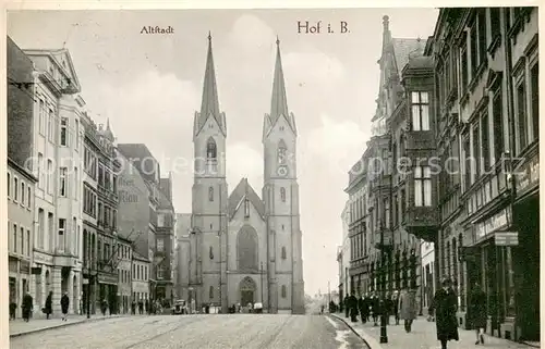 AK / Ansichtskarte Hof_Saale Altstadt Kirche Hof_Saale