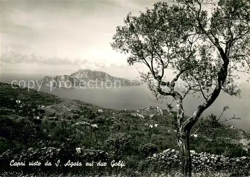 AK / Ansichtskarte Capri_Italia visto da S Agata sui du Golfi 