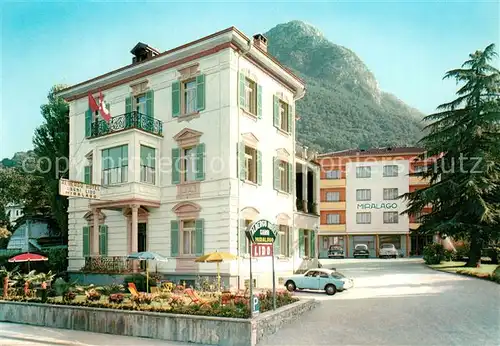 AK / Ansichtskarte Lugano_Lago_di_Lugano Albergo Miralago Lugano_Lago_di_Lugano