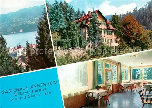 AK / Ansichtskarte Millstatt_Millstaettersee Gaestehaus Annenheim Salon Seepanorama Millstatt_Millstaettersee