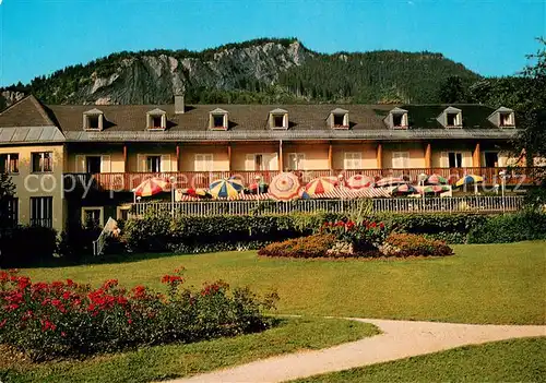 AK / Ansichtskarte Bad_Goisern_Salzkammergut Kuranstalt Jodschwefelbad mit Ewige Wand Bad_Goisern_Salzkammergut