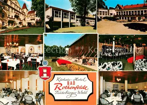 AK / Ansichtskarte Bad_Rothenfelde Kurhaus Hotel Bad Rothenfelde Teilansichten Gastraeume Saline Bad_Rothenfelde