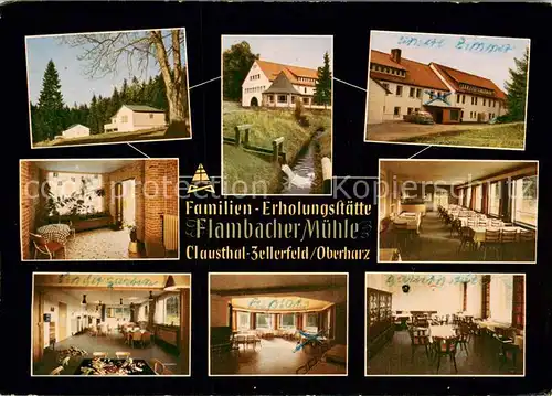 AK / Ansichtskarte Clausthal Zellerfeld Familien Erholungsstaette Flambacher Muehle Gastraeume  Clausthal Zellerfeld