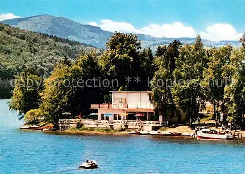 AK / Ansichtskarte Helminghausen Cafe Restaurant Strandterrassen am Diemelsee Fliegeraufnahme Helminghausen