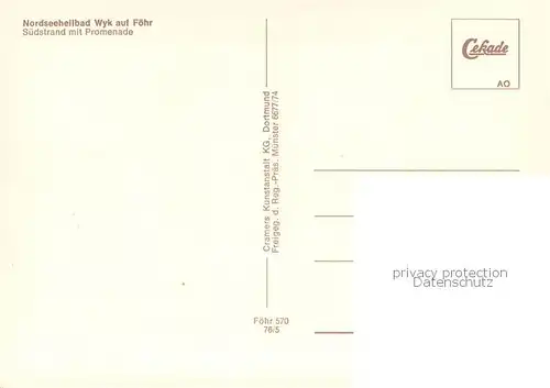AK / Ansichtskarte Wyk_Foehr Suedstrand mit Promenade Fliegeraufnahme Foehr