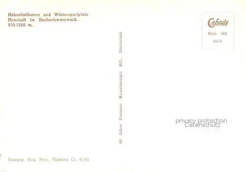 AK / Ansichtskarte Neustadt__Schwarzwald_Titisee Neustadt Fliegeraufnahme 