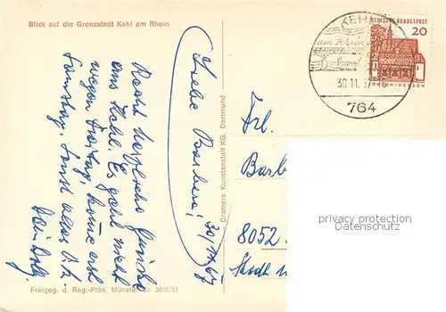 AK / Ansichtskarte Kehl_Rhein Fliegeraufnahme Kehl_Rhein