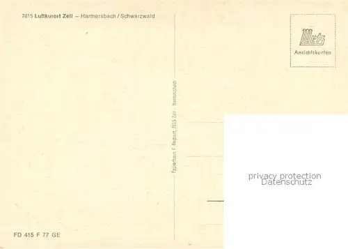 AK / Ansichtskarte Zell_Harmersbach Modell der ehem kleinsten freien Reichsstadt Zell_H Zell Harmersbach