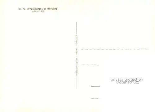 AK / Ansichtskarte Detwang St Peter Paulskirche Inneres Detwang