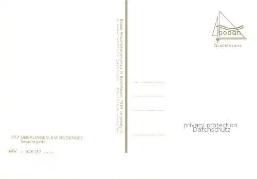AK / Ansichtskarte ueberlingen_Bodensee Segelregatta ueberlingen Bodensee