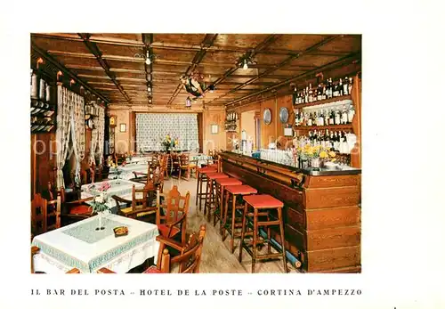 AK / Ansichtskarte Cortina_d_Ampezzo Il Bar del Posta Cortina_d_Ampezzo