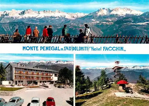 AK / Ansichtskarte Monte_Penegal_1740m_Dolomiti_IT Panorama Hotel Facchin Aussichtsturm 