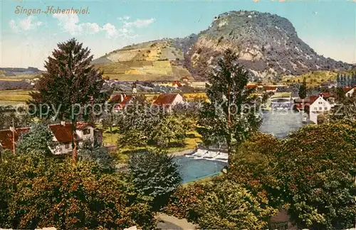 AK / Ansichtskarte Singen_Hohentwiel Panorama Singen Hohentwiel