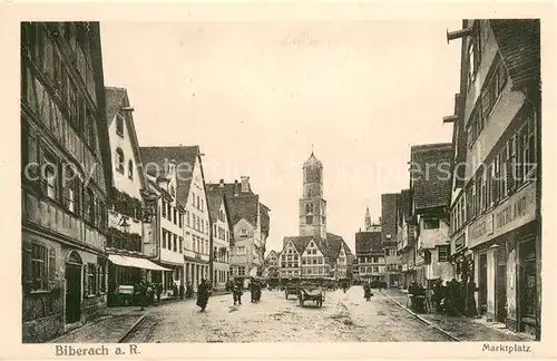 AK / Ansichtskarte Biberach__Riss Marktplatz 