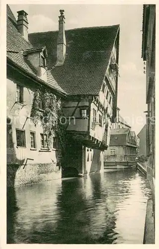 AK / Ansichtskarte Ulm__Donau Das schiefe Haus an der Blau 