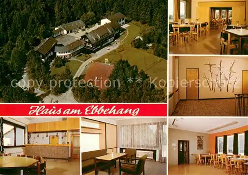 AK / Ansichtskarte Valbert Bildungsstaette Schullandheim Haus am Ebbehang Innenansichten Luftbild Valbert