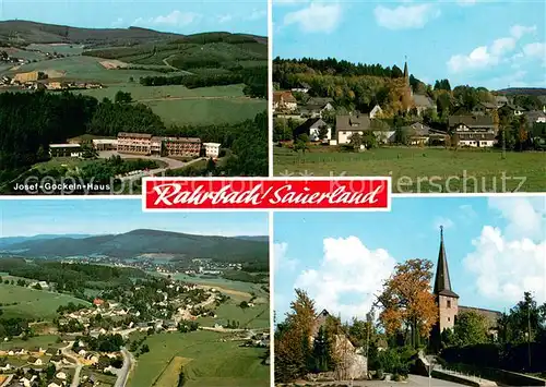 AK / Ansichtskarte Rahrbach Josef Gockeln Haus Ortsansicht mit Kirche Luftbild Rahrbach