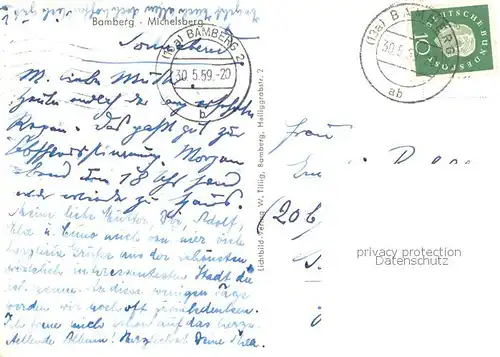 AK / Ansichtskarte Bamberg Ansicht mit Kloster Michelsberg Bamberg