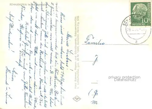 AK / Ansichtskarte Schauenstein Stadtpanorama Schauenstein