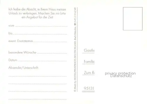 AK / Ansichtskarte Schwarzenbach_Wald Ortsansicht mit Kirche und Gasthof Rodachtal Schwarzenbach Wald