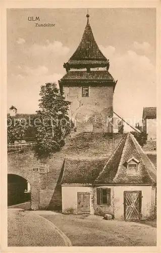 AK / Ansichtskarte Ulm__Donau Zundeltor 