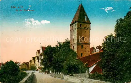 AK / Ansichtskarte Ulm__Donau An der Stadtmauer 