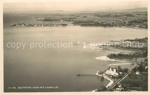 AK / Ansichtskarte Lindau_Bodensee Fliegeraufnahme Lindau Bodensee