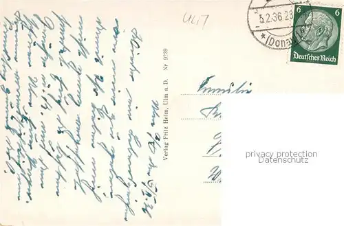 AK / Ansichtskarte Ulm__Donau Walfischgasse Muenster 