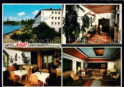 AK / Ansichtskarte Langenargen_Bodensee Hotel Schiff Gastraeume Langenargen Bodensee