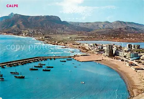 AK / Ansichtskarte Calpe_Calp_Alicante_ES Fliegeraufnahme 