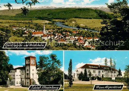 AK / Ansichtskarte Gailingen Panorama Schloss Rheinburg Haus Alpenblick Gailingen