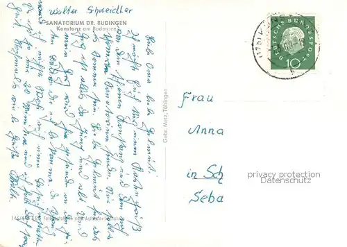 AK / Ansichtskarte Konstanz_Bodensee Sanatorium Dr Budingen Konstanz_Bodensee