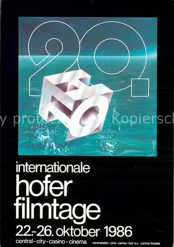 AK / Ansichtskarte Hof_Saale 20. Internationale Hofer Filmtage Hof_Saale