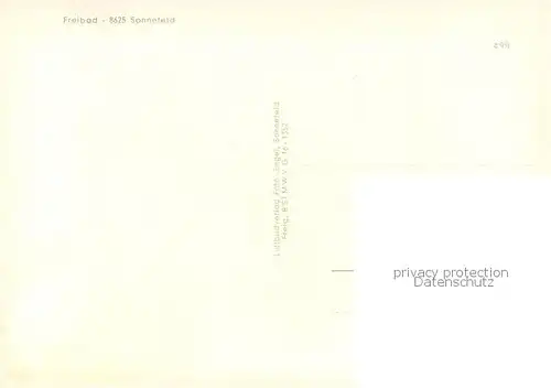 AK / Ansichtskarte Sonnefeld Freibad Sonnefeld