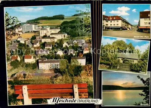 AK / Ansichtskarte Meschede Panorama Kaier Otto Platz Klause Hennesee Meschede