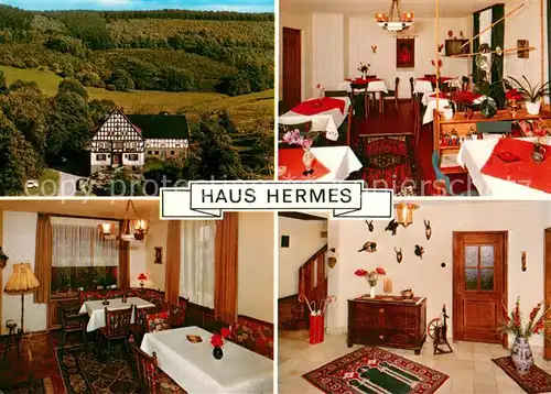 AK / Ansichtskarte Emlinghausen Pension Haus Hermes Gastraum Emlinghausen