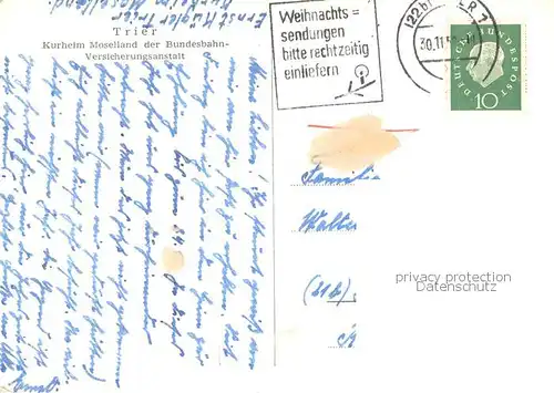 AK / Ansichtskarte Trier Kurheim Moselland der Bundesbahn Versicherungsanstalt Trier