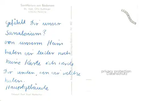 AK / Ansichtskarte ueberlingen_Bodensee Sanatorium am Bodensee Dr med Buchinger ueberlingen Bodensee