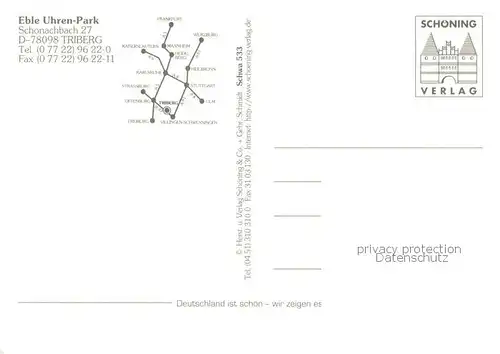 AK / Ansichtskarte Triberg Eble Uhren Park Triberg