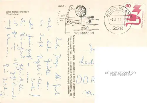 AK / Ansichtskarte Westerland_Sylt Fliegeraufnahme Westerland_Sylt
