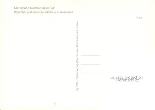 AK / Ansichtskarte Westerland_Sylt Wellenbad und neues Kurmittelhaus Westerland_Sylt