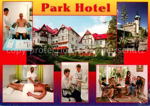 AK / Ansichtskarte Bad_Flinsberg_Swieradow_Zdroj Park Hotel Med Anwendungen Gastraum  Bad_Flinsberg