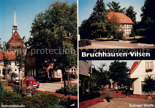 AK / Ansichtskarte Bruchhausen Vilsen Bahnhofstrasse Pfarrhaus Sulinger Strasse Bruchhausen Vilsen