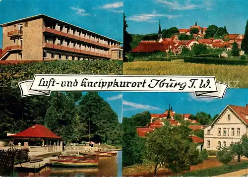 AK / Ansichtskarte Iburg_Teutoburger_Wald Teilansichten Luft  und Kneippkurort Iburg_Teutoburger_Wald