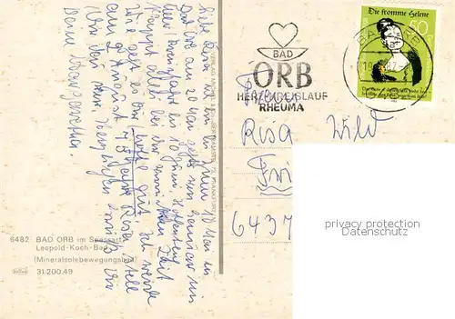 AK / Ansichtskarte Bad_Orb Leopold Koch Bad Bad_Orb