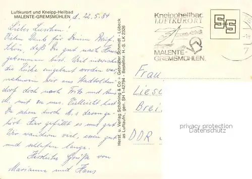 AK / Ansichtskarte Malente Gremsmuehlen Fliegeraufnahme Malente Gremsmuehlen