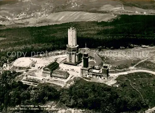 AK / Ansichtskarte Grosser_Feldberg_Taunus UKW Sender Aussichts und Fernmeldeturm Fliegeraufnahme Grosser_Feldberg_Taunus