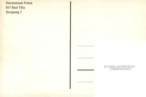 AK / Ansichtskarte Bad_Toelz Sanatorium Frisia Bad_Toelz