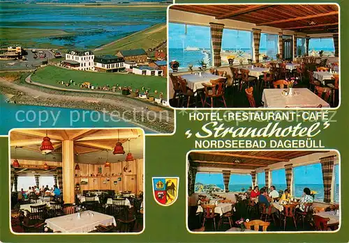 AK / Ansichtskarte Dagebuell Fliegeraufnahme Hotel Restaurant Strandhotel Dagebuell