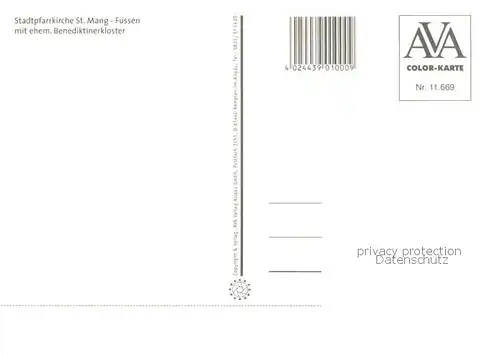 AK / Ansichtskarte Fuessen_Allgaeu Stadtpfarrkirche St Mang mit ehem Benediktinerkloster Fliegeraufnahme Fuessen Allgaeu